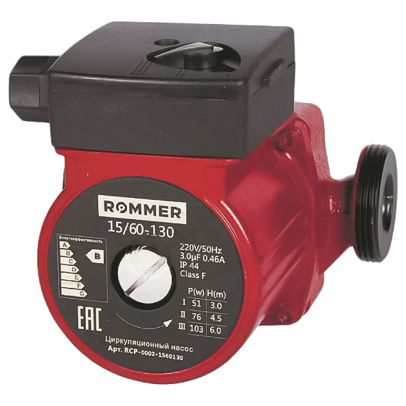 циркуляционный насос rommer 25/40-180, 72 вт, rcp-0002-2541801