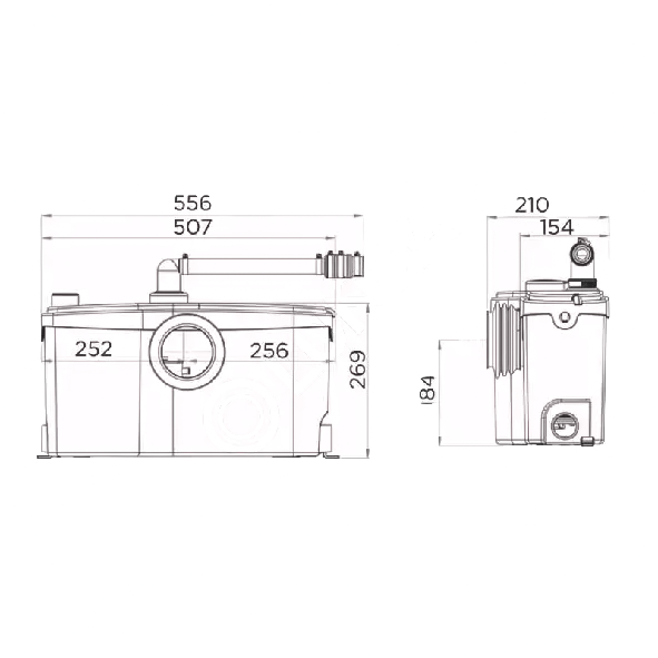 насос-измельчитель sanibest pro, 1100 вт, 220 в, sfa b3pro