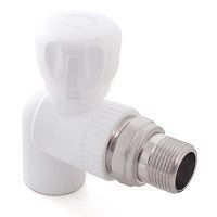 Кран шаровой для радиатора угловой Dмм хG'' 20х1/2 РосТурПласт (10585)