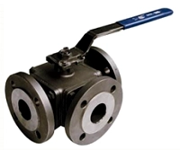 Кран шаровой трехходовой Genebre 2541E 12 Ду100 PN40 2541E12