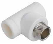 Тройник PN25 комбинированный наруж. резьба 20х1/2 РосТурПласт 10753