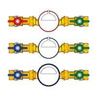 комплект водосчетчиков giacomini 3/4 cold water (ge550y101)