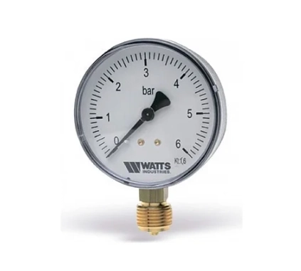 манометр радиальный waterstry 0-6 бар o52 мм корпус пластик w3820006