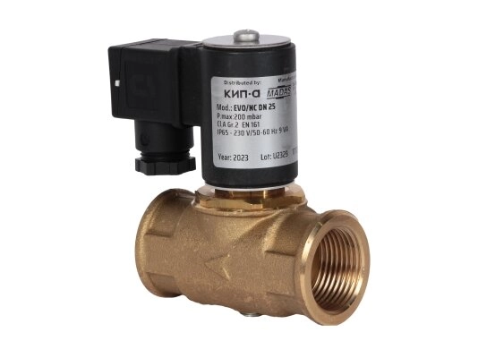 газовый электромагнитный клапан madas evo/nc dn 25