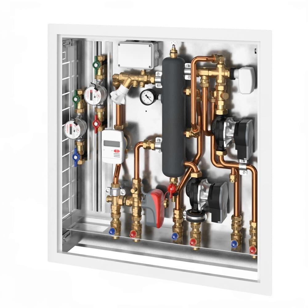 квартирный узел giacomini с гидравлическим распределителем 3/4 ge555y526