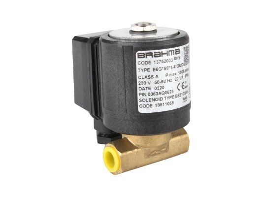 газовый электромагнитный клапан brahma e6g*s8*1/4*gmo 13752003