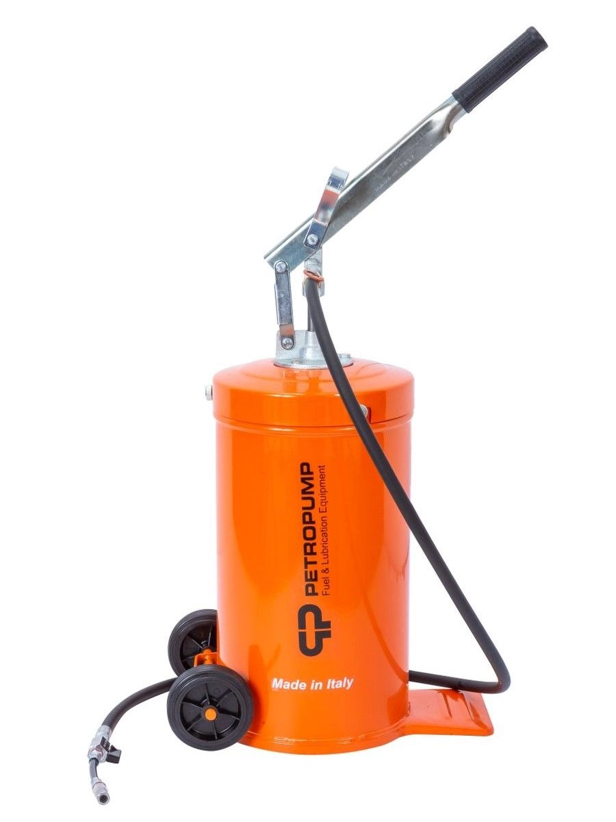 ручной солидолонагнетатель с тележкой 16 кг, 150 бар, базовая версия pp210014 petropump