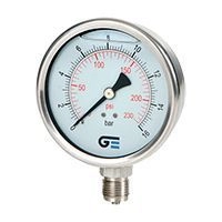 Манометр Genebre 0-10 бар 63мм 1/4 глицерин нержавеющая сталь 3822010