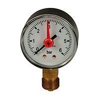 Манометр сертифицированный INAIL R225I 1/4 0-10 бар радиальный GIACOMINI R225IY006