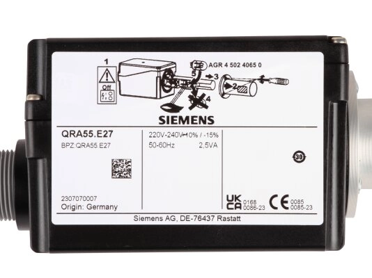 уф-датчик пламени oilon qra55.e27
