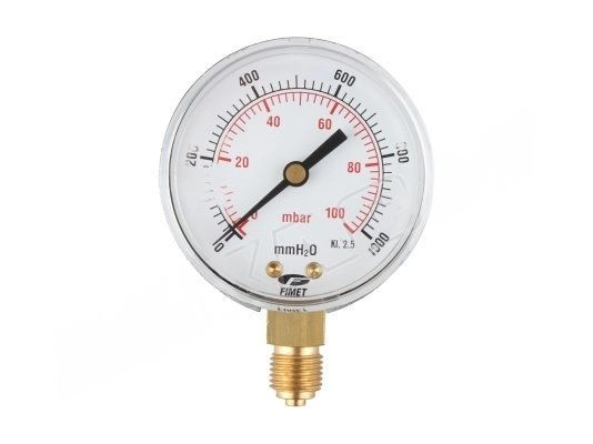 газовый манометр fimet mp1-63, 100 мбар