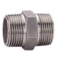 Ниппель Genebre 1/4 Pу20 нар./нар. резьба, нерж сталь (028002)