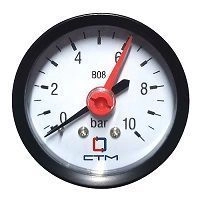 Манометр аксиального подключения 1/4 измерение до 10 бар СТМ CPM14A10