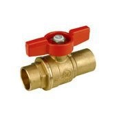 Кран шаровой Ду15 с отводами под пайку o18 GIACOMINI R258D R258Y014