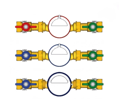 Комплект водосчетчиков GIACOMINI 3/4 hot water (GE550Y103)