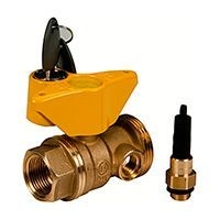 Кран шаровой GIACOMINI со штуцером с замком 3/4 F-RP X1 1/4 M R790BY004