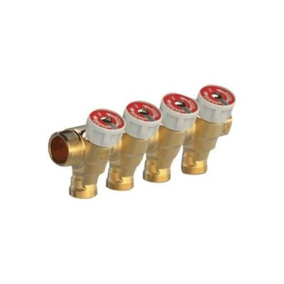 Коллектор сантехнический GIACOMINI 3/4 x16 /2 с вентилями R585CY022