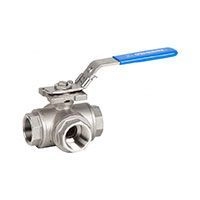 Кран шаровой Genebre 2040 Ду50 3х ходовой AISI 316 Pу63 204009