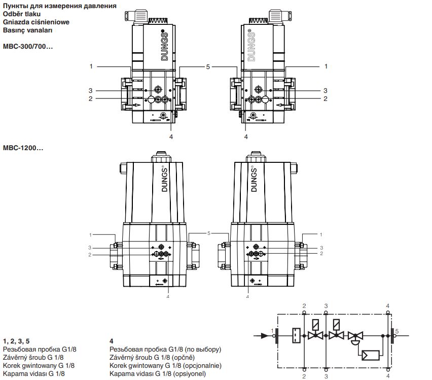газовый мультиблок dungs mbc-1200-se-s302 243409