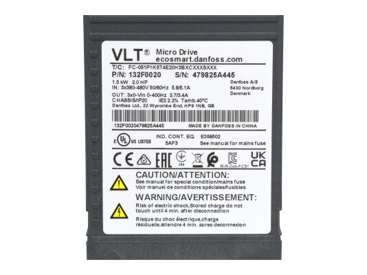 Преобразователь частоты Danfoss, 132F0020