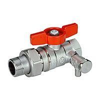 Кран шаровой Ду15 1/2 x1/2 с отводом GIACOMINI хромированный R259SX003