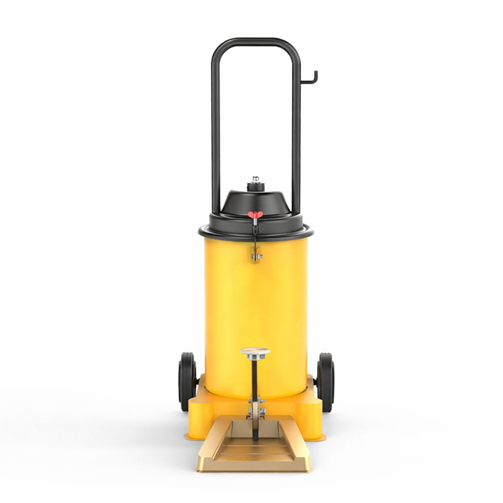 ножной солидолонагнетатель с емкость 12 кг, с тележкой, 250 бар petropump pp210044