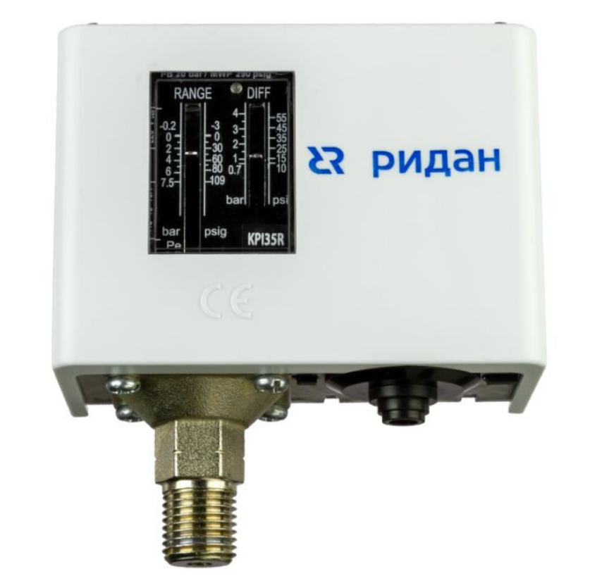 реле давления ридан kpi 35r диапазон настройки -0 2 7 5 бар дифференциал 0 7 4 бар g1 2a