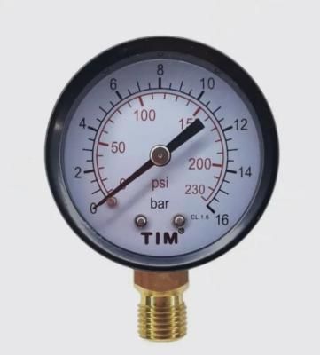 Манометр радиальный 0-16 бар O50мм TIM Y-50-16