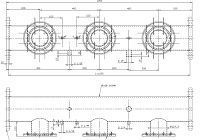 коллектор напорный ду150/ду100 3 насоса 6-4 с фланцами mondeo 5md150d100-306