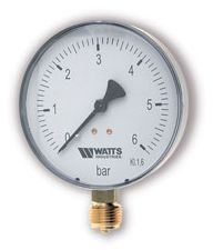 Манометр радиальный WATTS MDR 100/25 0-25 бар RAD 1/2 0322225