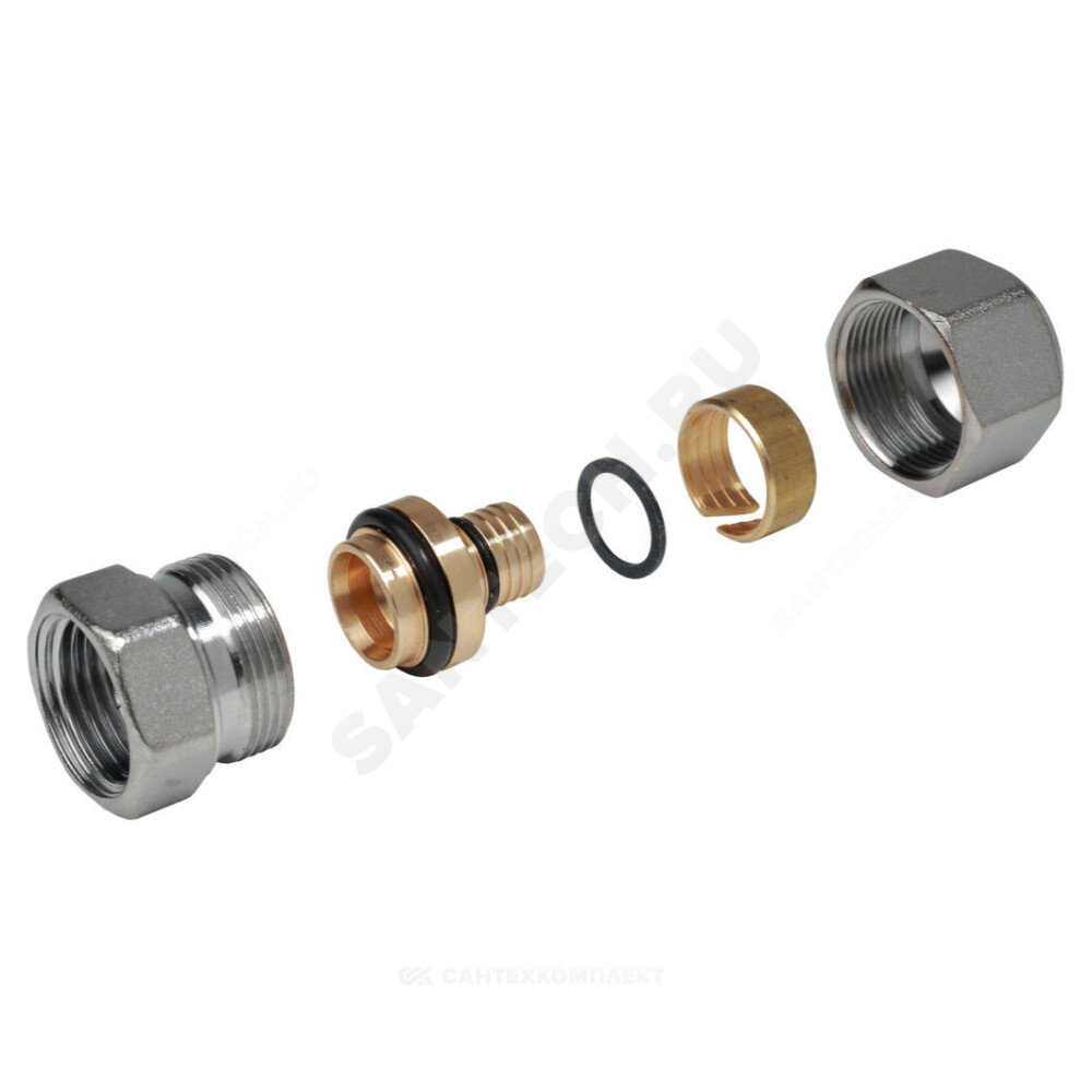 фитинг прямой 1/2x(20x2,0) вр giacomini хромированный r187fx062