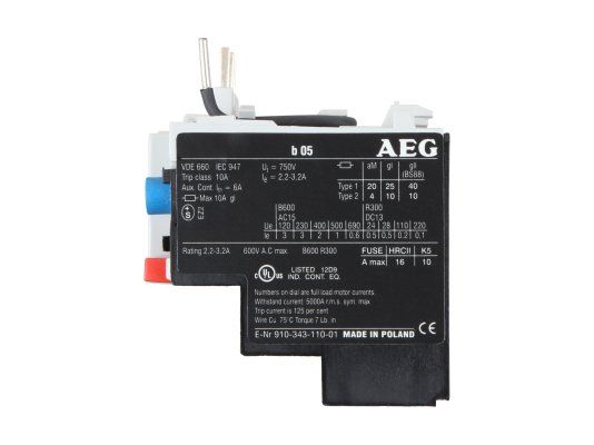 тепловое реле aeg b05 (2,2 - 3,2 a) 65323122