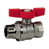 Кран шаровой GIACOMINI полнопроходной Ду25 1 НР/ВР Pу28 Tmax=185 R854X025