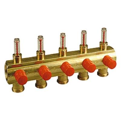 Коллектор подающий распределительный GIACOMINI 1x3/4 E/12 с клапанами (R553MY052)