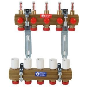 Сборный коллекторный узел GIACOMINI с расходомерами 1 x 3/4 E /4 R553FZY044