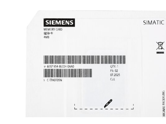 Карта памяти Siemens Simatic, 6ES7954-8LC04-0AA0