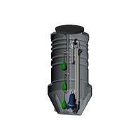 комплектная канализационная насосная станция grundfos pust08.25.s.a.ss с 1-м seg 40.12.2.50b