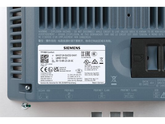 Панель оператора Siemens TP1900 Comfort, 6AV2124-0UC02-0AX1