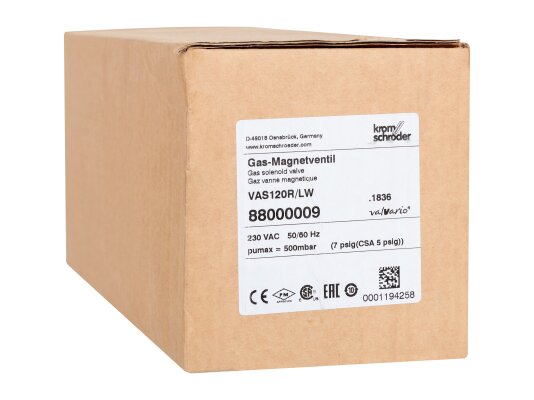 газовый электромагнитный клапан kromschroder vas120r/lw