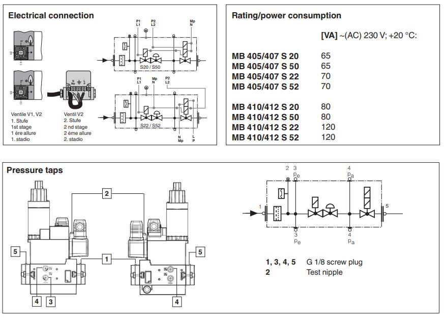 газовый мультиблок dungs mb-zrdle 412 b01 s20 226555