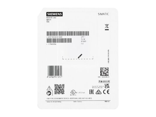 Карта памяти Siemens Simatic, 6ES7954-8LC04-0AA0