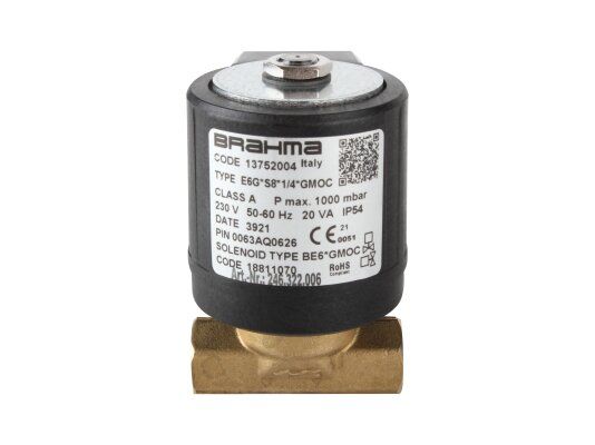 газовый электромагнитный клапан brahma e6g*s8*1/4*gmoc 13752004 газовый электромагнитный клапан brahma e6g*s8*1/4*gmoc 13752004