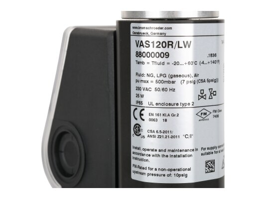 газовый электромагнитный клапан kromschroder vas120r/lw