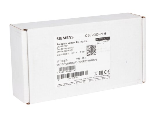 Датчик давления Siemens QBE2003-P1.6