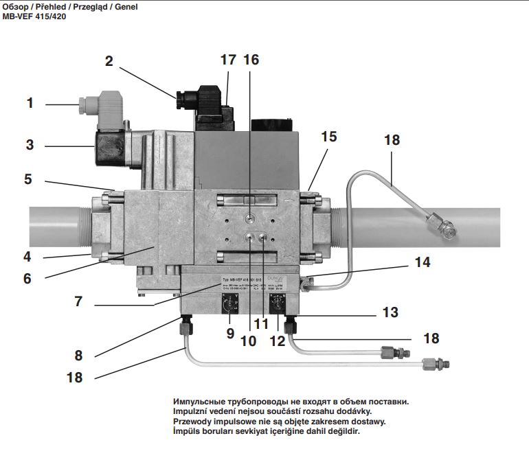 газовый мультиблок dungs mb-vef 420 b01 s12 247324
