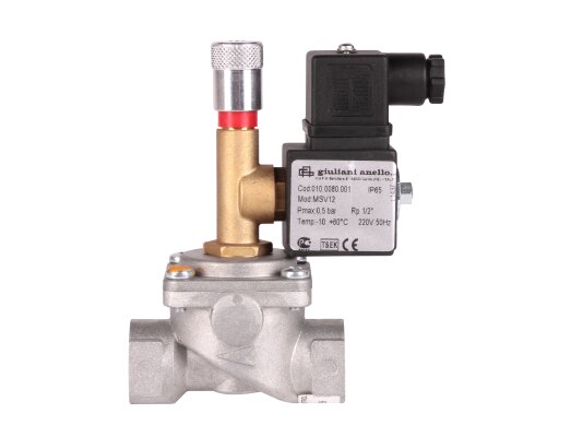 газовый электромагнитный клапан giuliani anello msv100 010.0082.001