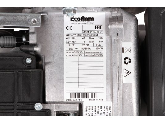 дизельная горелка ecoflam max 8 tw tc с фильтром в комплекте