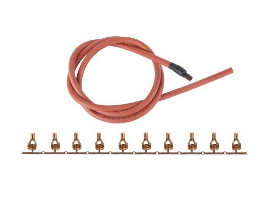 высоковольтный провод универсальный l1m+наконечник 4 mm honeywell