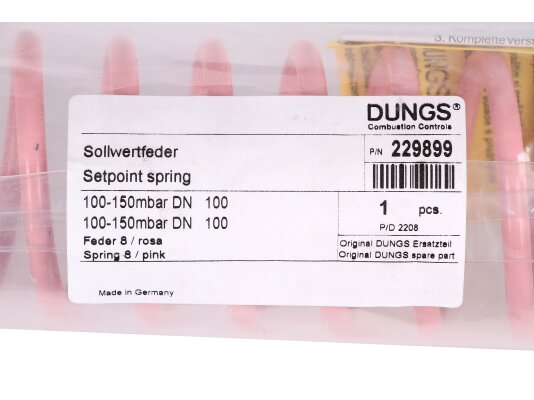 пружина розовая dungs 100-150 мбар, 229899