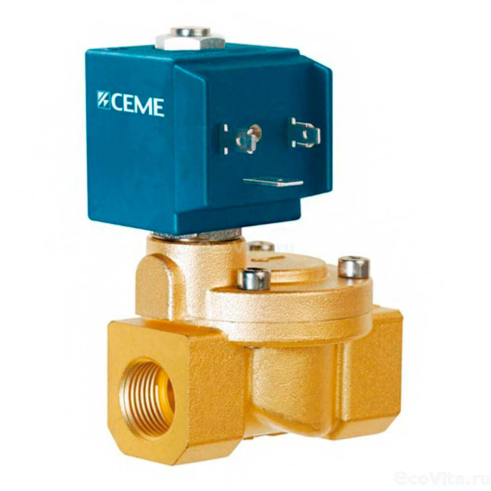 клапан соленоидный 2/2 ходовой нормально открытый ceme 8721.nbr230